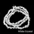 Perles de pierres concassées de cristal blanc naturel perles en vrac irrégulières pour bracelet - Env. 5-8mm/Env. 80cm / Natural White Crystal