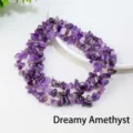 Bracelet de perles en cristal d'améthyste naturelle pour fabrication de bijoux DIY en vrac - Env. 5-8mm/Env. 80cm / Améthyste de Rêve