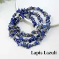 Bracelet de perles en éclats de lapis-lazuli naturel bijou accessoire DIY irrégulier - Env. 5-8mm/Env. 80cm / Lapis-lazuli