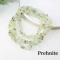 Bracelet en pierres de cristal naturel perles en vrac bricolage semi-fini préhnite verte bijoux - Env. 5-8mm/Env. 80cm / Prehnite