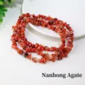 Bracelet de perles de copeaux irréguliers en agate rouge naturelle, perles en vrac DIY - Env. 5-8mm/Env. 80cm / Agate Rouge du Sud