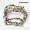 Perles en pierres de labradorite naturelle irrégulières pour la fabrication de bijoux DIY - Env. 5-8mm/Env. 80cm / Labradorite