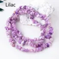 Bracelet en perles de cristal naturel DIY pierre précieuse perles en vrac irrégulières bijoux - Env. 5-8mm/Env. 80cm / Lilas