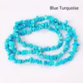 Pierres en vrac de perles de copeaux irréguliers turquoise naturelle pour bijoux DIY. - Env. 5-8mm/Env. 80cm / Turquoise Bleue