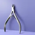 Alicates para cutículas de acero inoxidable plateado tijeras piel muerta D-501 para uñas - Tijeras de Cutícula Plateadas
