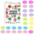 Calendrier de l'Avent 24 Jours Boîte Cadeau Jouets Anti-Stress Cristal Dumpling Squishy - GJ874-004