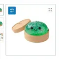 Joli jouet anti-stress en forme de brioche pailletée avec panier vapeur pour se détendre. - Or Rose Vert