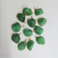 Natural green rough crystal stone wire wrapped pendant handmade necklace jewelry item. - Green Aventurine