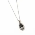 Collier carte de tarot en acier inoxydable pendentif ovale bijou pour femme chic - Chevalier Argent