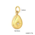 Estilo de Gota de Agua con Estrella (PA10620AG)
