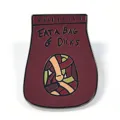 Funny novelty metal enamel pin with bag shape and unique text for clothing and bags. - Funny Bag Shape