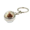 Religieuze St. Franciscus glazen koepel sleutelhanger metalen hanger spiritueel geschenk. - Sint-Franciscus