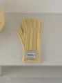 Guanti in maglia a trecce caldi invernali da donna, design minimalista elegante per freddo. - Taglia unica / Giallo