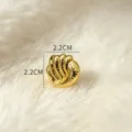 Modischer goldener Muschel Ring im Strand Stil 2,2cm Edelstahl Schmuck für Damen - Stil 3 (Relief-Meeresmuschel)