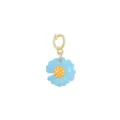 Macaron mini daisy ceramic DIY jewelry accessory flower pendant keychain cute bag charm - Blue