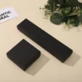 Black gift boxes set for jewelry necklace ring bracelet packaging, durable paper material. - 8.3X8.3X3.5cm / Black