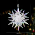 Ornamento appendibile per albero di Natale a fiocco di neve in acrilico iridescente - Fiocco di neve
