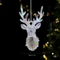 Ornamento appeso per albero di Natale con testa di cervo in acrilico iridescente feste. - Testa di cervo