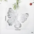 Acrylic Butterfly Christmas Tree Hanging Ornament Sparkle Glitter Holiday Decor 10x11cm - Butterfly