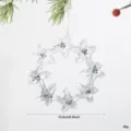 Clear Acrylic Snowflake Christmas Wreath Hanging Ornament Holiday Tree Decoration 13.5cm - Crystal Wreath