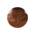 Collar inicial dorado de doble capa con dije de corazón, joyería minimalista elegante. - Letra X