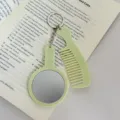 Ensemble porte-clés miroir et peigne vert uni, élégant pendentif de sac portable. - Vert menthe