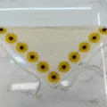Crochet sunflower hair bandana knitted floral headscarf boho hair accessories cute style - One Size / Yellow Daisy