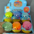 Buntes Glitzer Brötchen Squeeze Spielzeug Dekompression Spielzeug mit Dampfgarer Box Set - Zufällig Eins / Perlen-Brötchen (8.5cm)