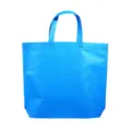 Felblauwe non-woven boodschappentas met stevige handgrepen milieuvriendelijke tas herbruikbaar. - S / Hemelsblauw