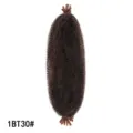 Extension per capelli crochet Afro Twist sintetica, parrucca riccia lunga elastica per styling. - 1BT30# Sfumato
