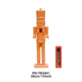 Statuetta soldato nutcracker in legno arancione 38cm decorazione natalizia con scatola - Arancione