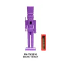 Statua di schiaccianoci in legno viola 38cm, decorazione natalizia per la casa e ornamenti. - Viola