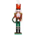 38cm Schiaccianoci in Legno Decorazione Natalizia Statuetta Festiva soprammobile Pupazzo - Quadri Verdi