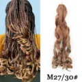 Lange krullende synthetische haar paardenstaart extensie golvende pruik M27/30 voor vrouwen - M27/30# Gemengde Kleur