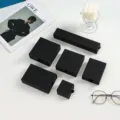 Ensemble de boîtes cadeaux à tiroirs noirs pour bijoux, tailles variées colliers et bagues. - 5x5x3.5cm / Noir