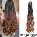 Synthetische lange krullende haar extensie paardenstaart met verloopkleur 1BT30T33 - 1BT30T33# Ombre Kleur