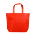 Bolsa de compras roja de tela no tejida bolso de mano portátil ecológico para uso diario - Rojo