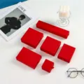 Red drawer jewelry gift boxes set packaging for necklaces, rings and earrings storage boxes. - 5x5x3.5cm / Bright Red