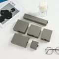 Grey drawer jewelry gift boxes set, paper packaging for necklaces, earrings and rings. - 5x5x3.5cm / Gray