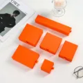 Orange drawer jewelry packaging box set, gift box for necklace and earrings variants. - 5x5x3.5cm / Orange