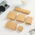 Craft paper drawer jewelry box set, various sizes for necklaces, earrings and rings. - 5x5x3.5cm / Kraft Paper