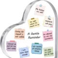 Plaque en acrylique coeur citation motivante deco de table cadeau fete des meres noel - Style Citations Positives Notes (SS048) / 10x10x10mm Épaisseur
