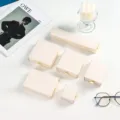 Drawer jewelry gift boxes set in multiple sizes beige paper packaging for necklace earrings - 5x5x3.5cm / Pearlescent Off-White