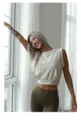 Zomer dun los effenkleur vrouwen tanktop sneldrogend fitness yoga casual bovenkleding top. - S / Tops / Abrikoos