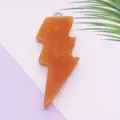 Colgante de cristal de relámpago de piedra natural naranja para accesorio de joyería DIY. - 17x44mm / Aventurina Roja
