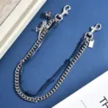 Chaine de sac en metal elegante avec cuir et charms, accessoire de sangle de sac polyvalent. - Charme de Sac Dés Dinosaure (Argent Antique)
