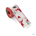 Cinta de navidad variante, tela de 6.3 cm con patron de muneco de nieve para decoracion DIY fiesta. - Estilo de Patrón de Árbol de Navidad y Muñeco de Nieve / 6.3cm x 2.7m (3 Yardas)