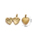 Stainless Steel Heart Locket Pendant Vintage Embossed Rose Photo Box DIY Necklace Jewelry - Rose Heart Shape (A5)
