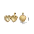 Stainless steel heart locket pendant openable photo box gold DIY necklace jewelry - Classic Relief Heart (A6)