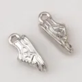 Zilveren sneaker schoen metalen hanger charm voor DIY handgemaakte ketting sieraden. - Wit K Goud